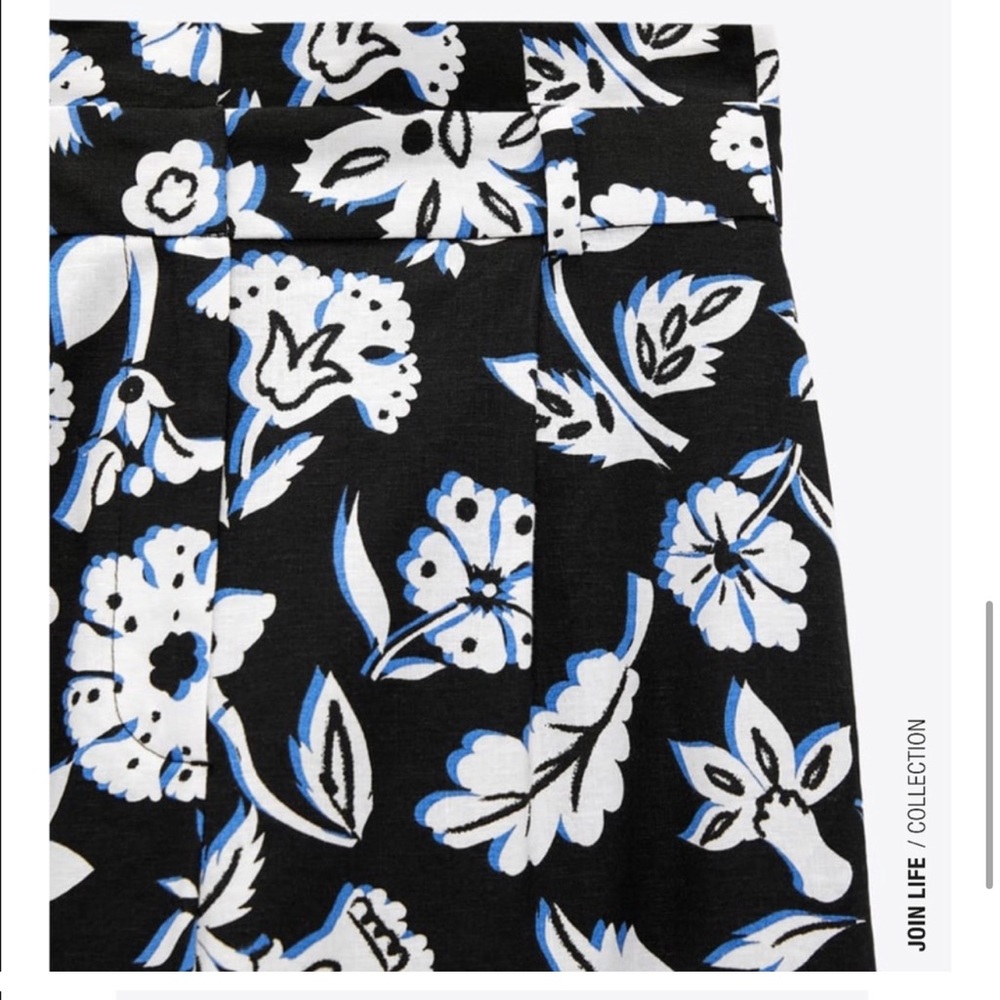 💙Floral print Straight Cut Pants - Picture 8 of 10